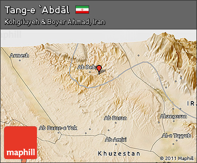 Satellite 3D Map of Tang-e `Abdāl