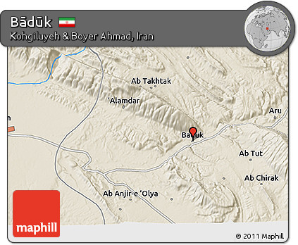 Shaded Relief 3D Map of Bādūk