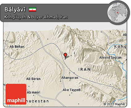 Shaded Relief 3D Map of Bālyāvī