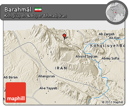 Shaded Relief 3D Map of Barahmāl