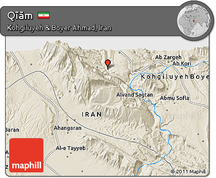 Shaded Relief 3D Map of Qīām