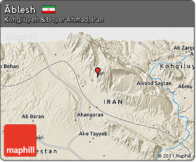 Shaded Relief 3D Map of Āblesh