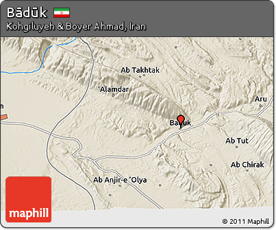 Shaded Relief 3D Map of Bādūk