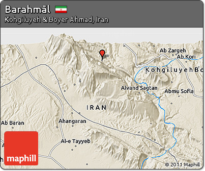 Shaded Relief 3D Map of Barahmāl