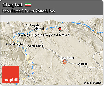 Shaded Relief 3D Map of Chaghal