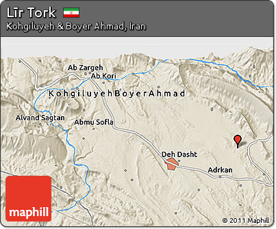 Shaded Relief 3D Map of Līr Tork