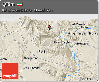 Shaded Relief 3D Map of Qīām