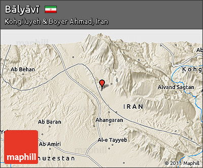 Shaded Relief 3D Map of Bālyāvī