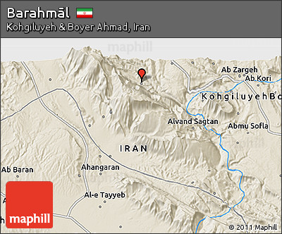 Shaded Relief 3D Map of Barahmāl