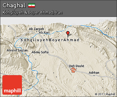 Shaded Relief 3D Map of Chaghal