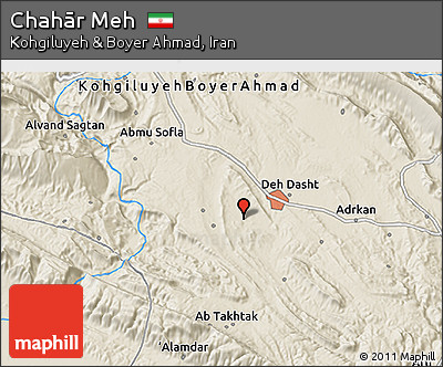 Shaded Relief 3D Map of Chahār Meh