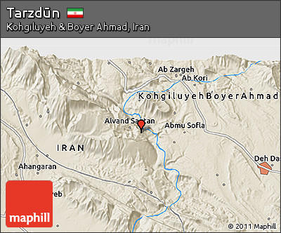 Shaded Relief 3D Map of Tarzdūn