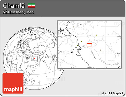 Blank Location Map of Chamlā