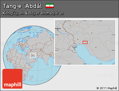 Gray Location Map of Tang-e `Abdāl