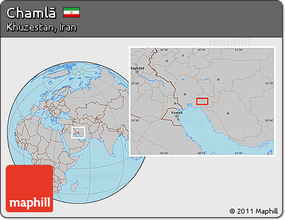 Gray Location Map of Chamlā