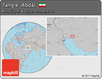 Gray Location Map of Tang-e `Abdāl