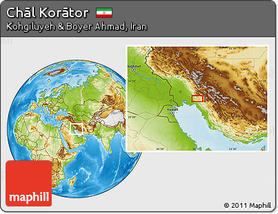 Physical Location Map of Chāl Korātor