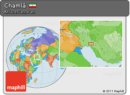 Political Location Map of Chamlā