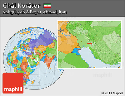 Political Location Map of Chāl Korātor