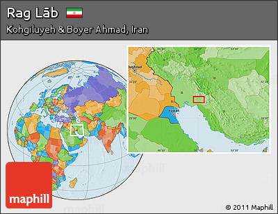 Political Location Map of Rag Lāb