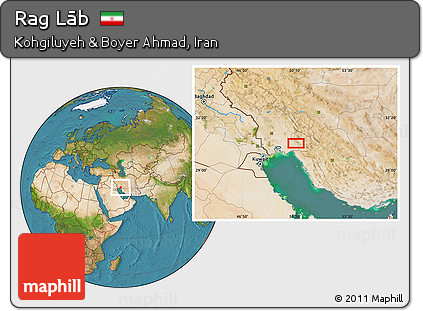 Satellite Location Map of Rag Lāb