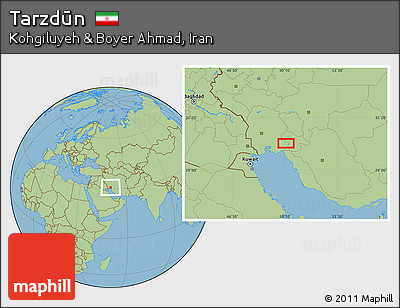 Savanna Style Location Map of Tarzdūn
