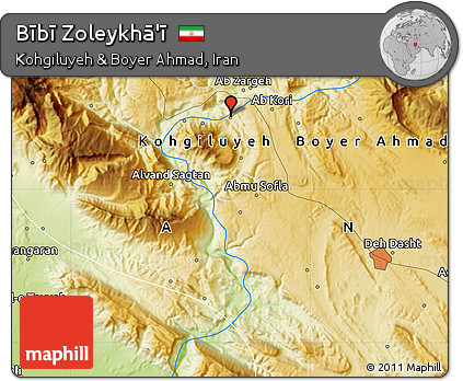 Physical Map of Bībī Zoleykhā'ī