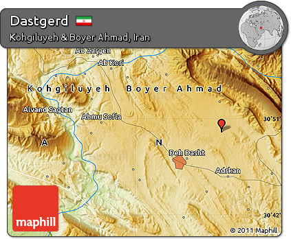 Physical Map of Dastgerd