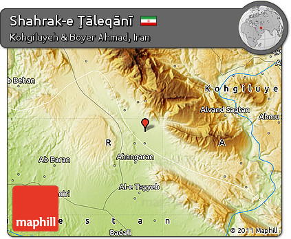 Physical Map of Shahrak-e Ţāleqānī