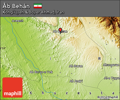 Physical Map of Āb Behān