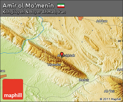 Physical Map of Amīr Ol Mo'menīn