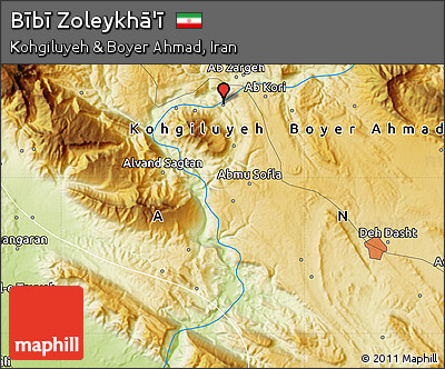 Physical Map of Bībī Zoleykhā'ī