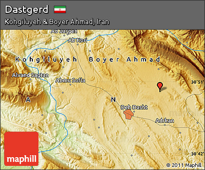 Physical Map of Dastgerd