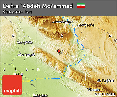 Physical Map of Deh-e `Abdeh Moḩammad