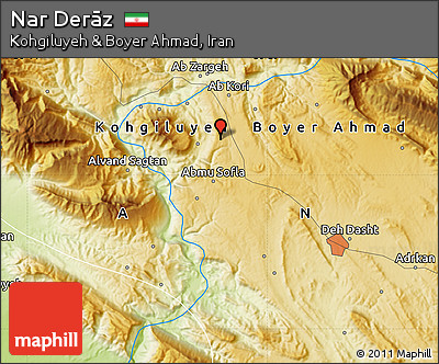 Physical Map of Nar Derāz