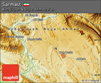 Physical Map of Sarmast
