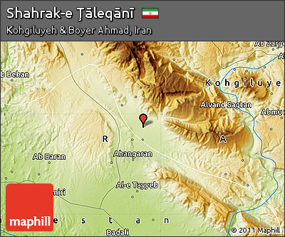 Physical Map of Shahrak-e Ţāleqānī