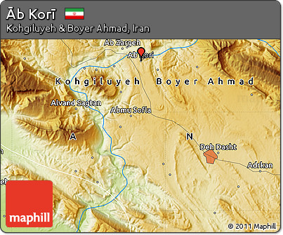 Physical Map of Āb Korī