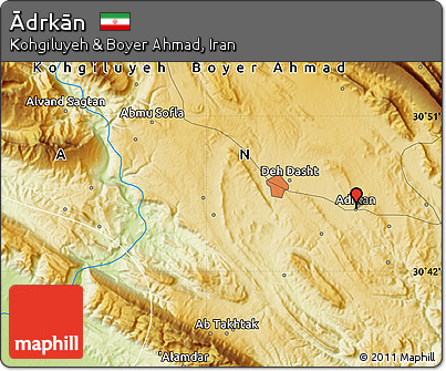 Physical Map of Ādrkān