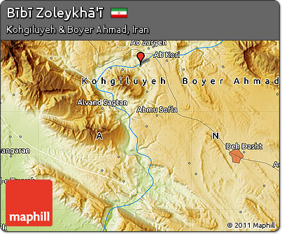 Physical Map of Bībī Zoleykhā'ī