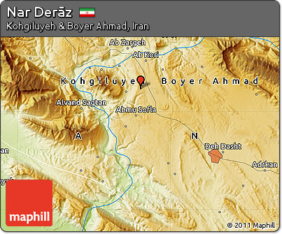 Physical Map of Nar Derāz