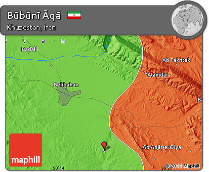 Political Map of Būbūnī Āqā