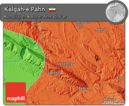 Political Map of Kalgah-e Pahn