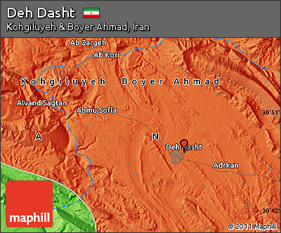 Political Map of Deh Dasht