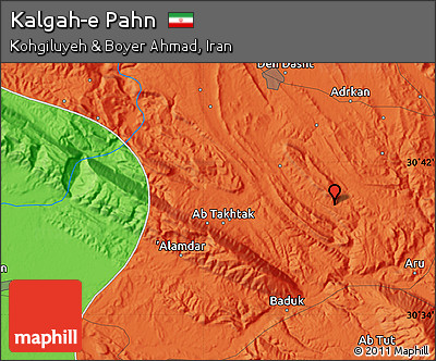 Political Map of Kalgah-e Pahn
