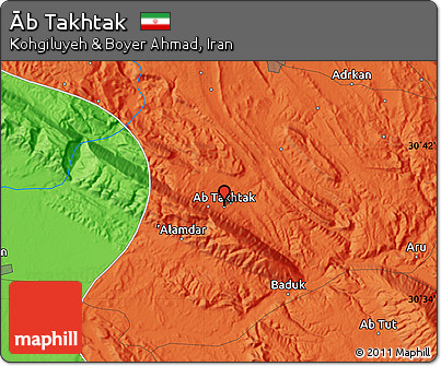 Political Map of Āb Takhtak