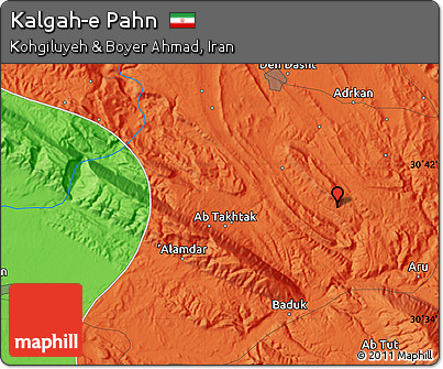 Political Map of Kalgah-e Pahn