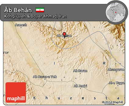 Satellite Map of Āb Behān