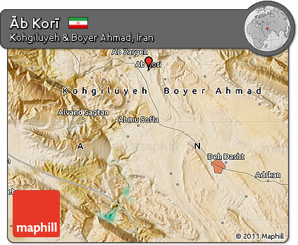 Satellite Map of Āb Korī