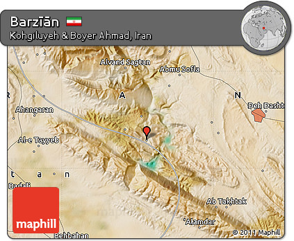 Satellite Map of Barzīān